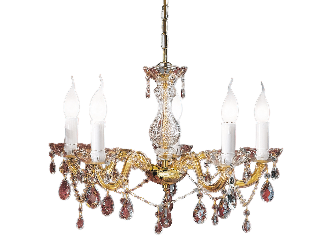 Lampa wisząca Orion Theresa LU_22435_gold E14x5, kolor złoty, materiał metal
